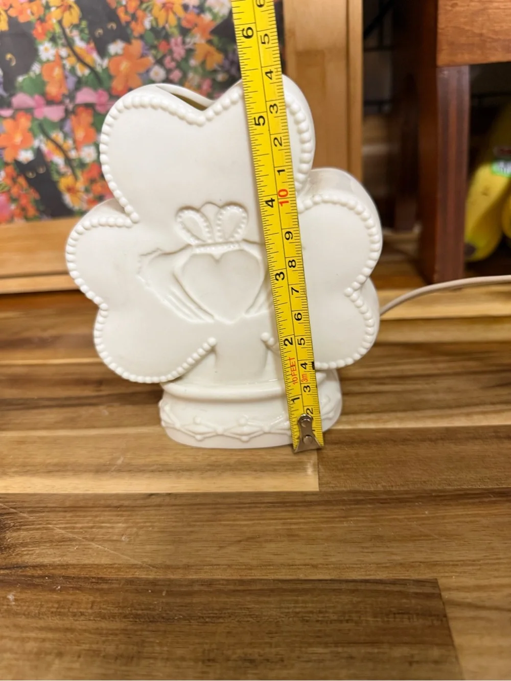 Vintage Claddagh Irish lamp light MCM Rare